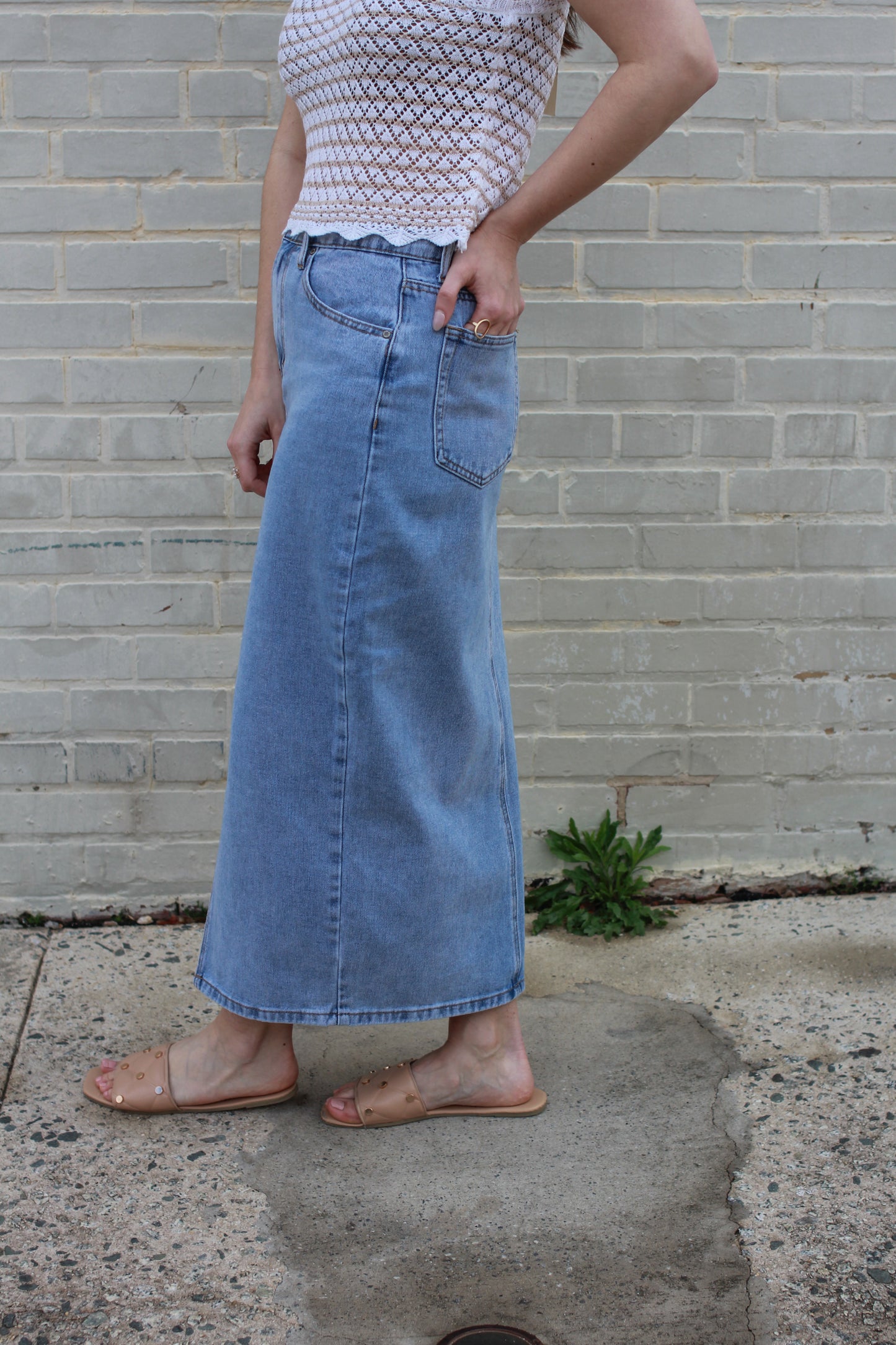 Denim Darling Midi Skirt