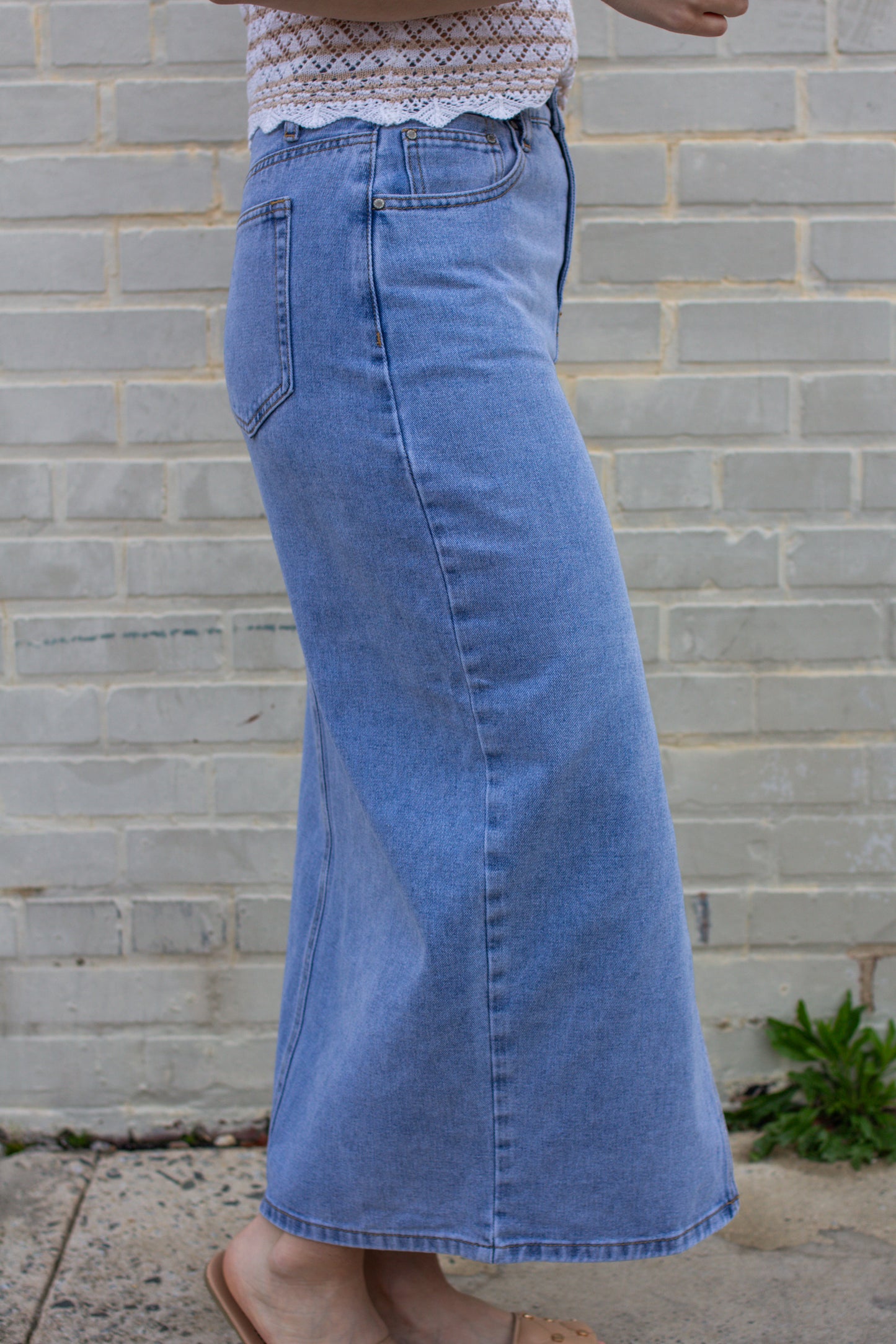 Denim Darling Midi Skirt