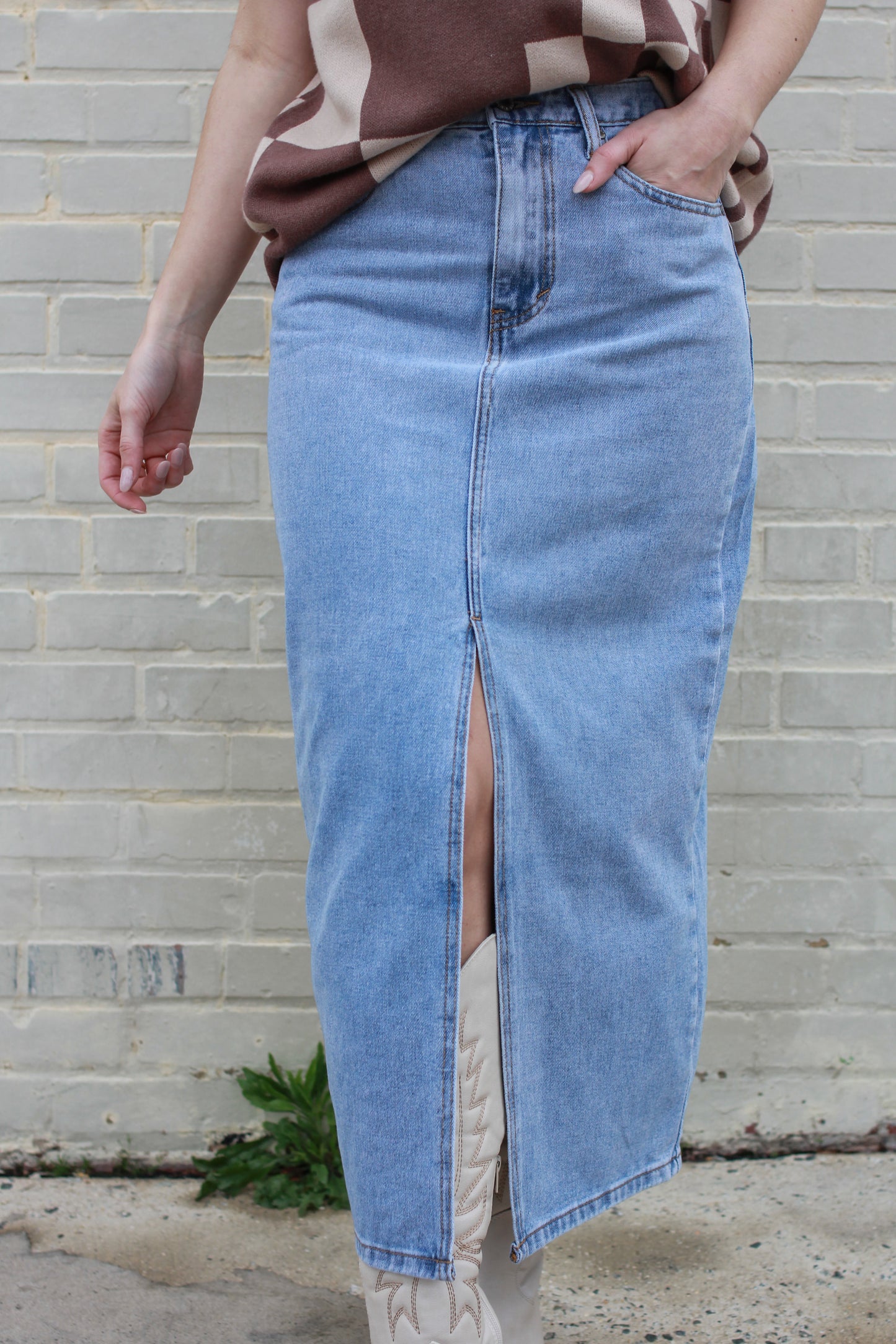 Denim Darling Midi Skirt