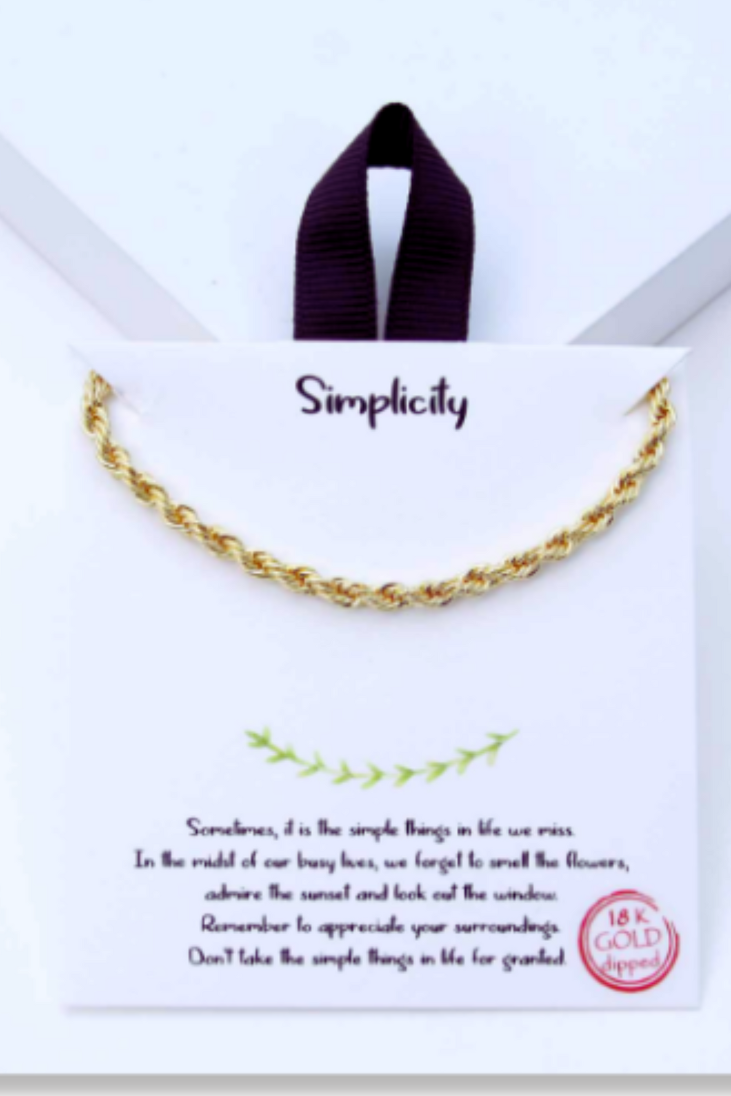 Simplicity Gold Dipped Necklace