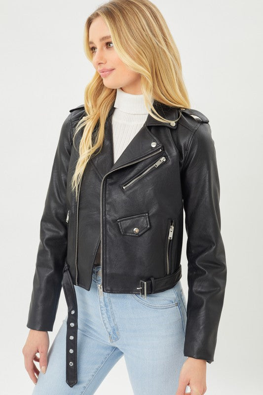 Onyx Edge Faux Leather Jacket - FINAL SALE