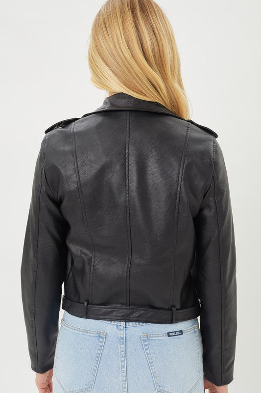 Onyx Edge Faux Leather Jacket - FINAL SALE