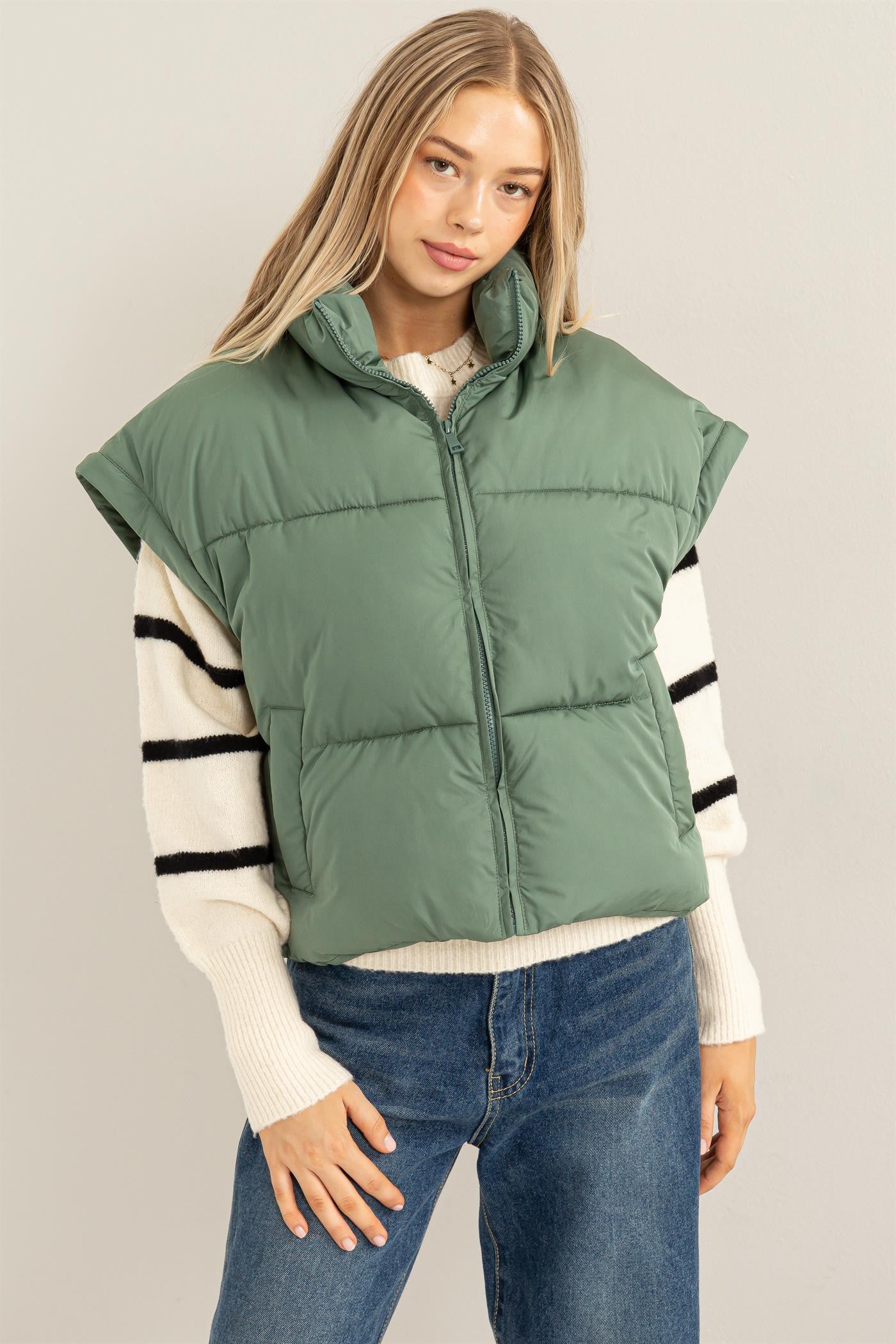 Convertible Cocoon Puffer Jacket